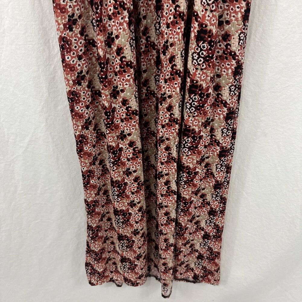Loft Floral Crinkle Texture Sleeveless Maxi Tank Dress Womens Sz XL - Picture 5 of 9